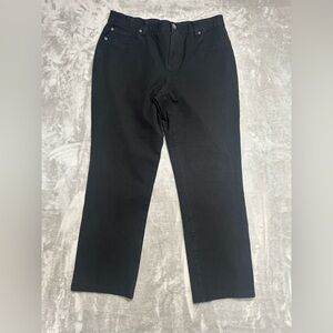 Chico’s Cropped Stretch Waist Jeans Women’s Large 12 2 Short Black